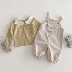 【73-120cm】 ポケット付き シンプル サロペット - 画像 (11)