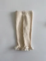 【73-110cm】レース リボン リブ レギンス - 画像 (4)