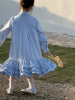 【90-150cm】 フリル裾 ワンピース - 画像 (5)