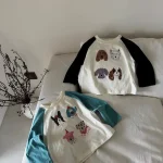 【80-150cm】かわいい 犬柄 Tシャツ - 画像 (3)