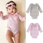 【66-90cm】 レオパード ロンパース