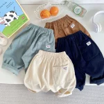 【80-120cm】 シンプルコーデュロイ パンツ - 画像 (4)