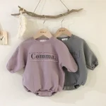 【66-90cm】 英字 ロンパース