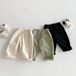 【73-110cm】 ポケット シンプル カジュアル パンツ