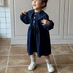 【80-150cm】 ビッグ襟 ワンピース  or デニム シャツ - 画像 (7)