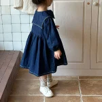 【80-150cm】 ビッグ襟 ワンピース  or デニム シャツ - 画像 (5)