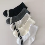 【GOODS】5足セット  韓国風 シンプル ソックス - 画像 (4)