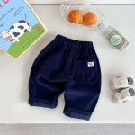 【80-120cm】 シンプルコーデュロイ パンツ - 画像 (7)