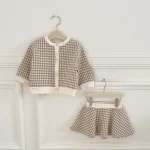 【73-100cm】チェック柄帽子＋ トップス ＋ スカート セットアップ/ロンパース - 画像 (12)