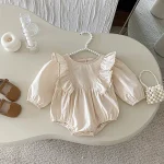 【66-110cm】 肩フリル ワンピース or ロンパース - 画像 (6)