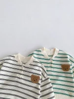 【73-110cm】熊ボーダー セットアップ - 画像 (9)