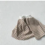 【73-100cm】チェック柄帽子＋ トップス ＋ スカート セットアップ/ロンパース - 画像 (9)