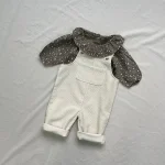 【73-100cm】 花柄 デニム サロペット - 画像 (9)