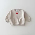 【73-120cm】 ハート刺繡 カジュアル セットアップ - 画像 (7)