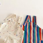 【73-120cm】サロペット ストライプ カラフル カジュアル パンツ - 画像 (10)