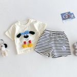 【73-120cm】ＴシャツORボーダー柄 パンツ 可愛い ドッグロゴ 人気 - 画像 (7)