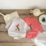 【66-100cm】ロンパース 馬柄 可愛い 肌に優しい ベビー服 - 画像 (4)