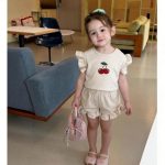【80-130cm】ベビー 女の子 フリルデザイン 半袖 セットアップ - 画像 (5)