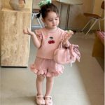 【80-130cm】ベビー 女の子 フリルデザイン 半袖 セットアップ - 画像 (7)