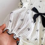 【66-90cm】ロンパース ブラック蝶結び フリル おしゃれ ベビー服 - 画像 (11)