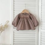 【66-90cm】ブラウス&ブルマ パフスリーブ チェック ディリー おしゃれ ベビー服 - 画像 (11)