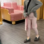 【80-130cm】レギンス フラワリブ シンプル 履きやすい 女の子 ボトムス - 画像 (4)