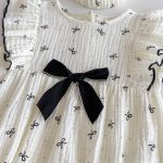【66-90cm】ロンパース ブラック蝶結び フリル おしゃれ ベビー服 - 画像 (12)