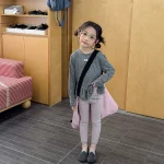 【80-130cm】レギンス フラワリブ シンプル 履きやすい 女の子 ボトムス - 画像 (10)