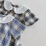 【66-90cm】ロンパース&帽子 チェック ルーズ 肌に優しい ベビー服 - 画像 (11)