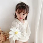 【66-100cm】セットアップ 丸襟 刺繍 可愛い ベビー服 - 画像 (5)