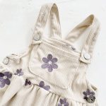 【73-110cm】サロペットワンピース パープル 花柄 刺しゅう おしゃれ 女の子 - 画像 (9)