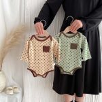 【66-90cm】ロンパース ポケット付き ドット柄 肌に優しい ベビー服 - 画像 (18)
