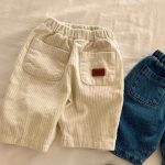 【73-100cm】パンツ ベーシック コーデュロイ カジュアル 履きやすい ボトムス - 画像 (8)