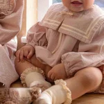 【65-90cm】ロンパース スクエア襟 可愛い 肌触り良い ベビー服 - 画像 (9)