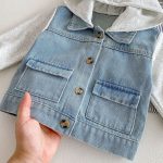 【80-130cm】アウター デニム 帽子付き カジュアル 合わせやすい ジャケット - 画像 (19)