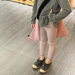 【80-130cm】レギンス フラワリブ シンプル 履きやすい 女の子 ボトムス - 画像 (14)
