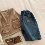 【73-100cm】パンツ ベーシック コーデュロイ カジュアル 履きやすい ボトムス - 画像 (9)
