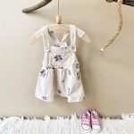 【73-110cm】サロペットワンピース パープル 花柄 刺しゅう おしゃれ 女の子 - 画像 (7)