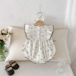 【66-90cm】ロンパース ブラック蝶結び フリル おしゃれ ベビー服 - 画像 (5)