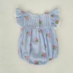 【66-130cm】ロンパース/ワンピース ブルーストライプ フリル 姉妹服 - 画像 (15)