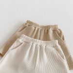 【73-110cm】二点セット レイヤード ワッフル クマ セットアップ - 画像 (17)