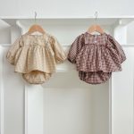 【66-90cm】ブラウス&ブルマ パフスリーブ チェック ディリー おしゃれ ベビー服 - 画像 (12)