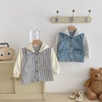 【80-130cm】アウター デニム 帽子付き カジュアル 合わせやすい ジャケット - 画像 (13)
