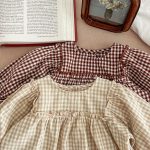 【66-90cm】ブラウス&ブルマ パフスリーブ チェック ディリー おしゃれ ベビー服 - 画像 (16)