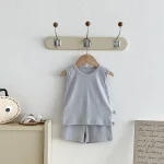 【73-100cm】ベビー セットアップ 無地 シンプル カジュアル - 画像 (7)
