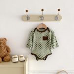 【66-90cm】ロンパース ポケット付き ドット柄 肌に優しい ベビー服 - 画像 (12)