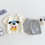 【73-120cm】ＴシャツORボーダー柄 パンツ 可愛い ドッグロゴ 人気 - 画像 (6)
