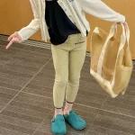 【80-130cm】レギンス フラワリブ シンプル 履きやすい 女の子 ボトムス - 画像 (23)