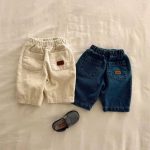 【73-100cm】パンツ ベーシック コーデュロイ カジュアル 履きやすい ボトムス - 画像 (3)