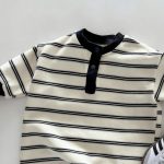 【66-90cm】ロンパース ベビー ボーダー柄 肌に優しい - 画像 (8)